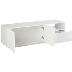 Mobile porta TV 150x46h cm moderno bianco lucido Candia Gihome®