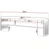 Mobile porta tv 140x40h cm ovale nero Elisera