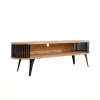 Mobile porta TV 140x44h cm ovale rovere nero Valeris