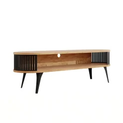 Mobile porta TV 140x44h cm ovale rovere nero Valeris