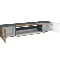 Mobile porta TV 200x37h cm pero antracite Light Big Gihome®