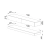 Mobile porta TV 138x70h cm rovere bianco lucido Bolivar
