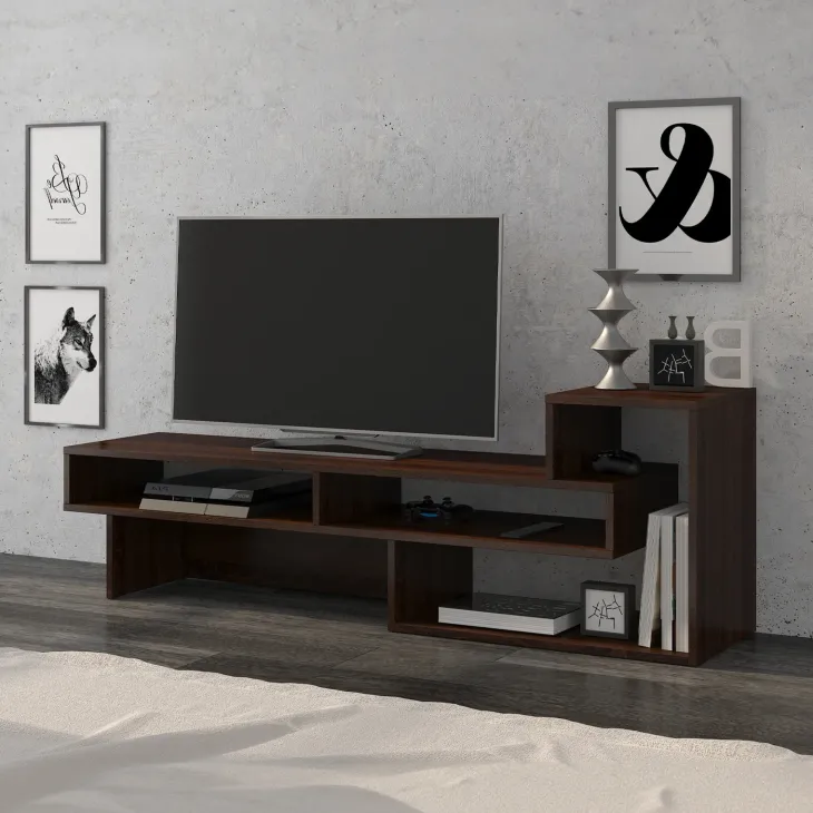 Mobile porta TV 146x49h cm soggiorno rovere scuro Helen