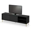 Mobile porta TV 180x58h cm soggiorno nero oro Osaka