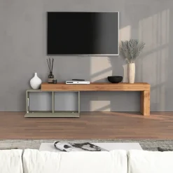 Mobile porta tv 210x51h cm tortora rovere Block