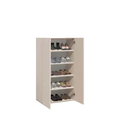 Mobile scarpiera multiuso ingresso 63x114h cm 2 ante beige cashmere top rovere scuro Mercor