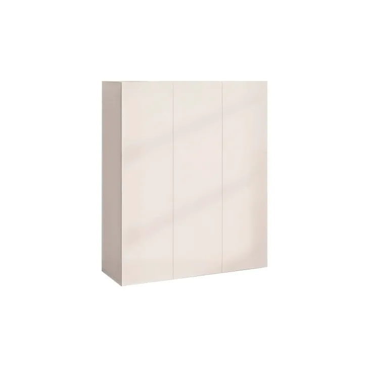 Mobile scarpiera multiuso ingresso 94x114h cm 3 ante beige cashmere top rovere scuro Mercor