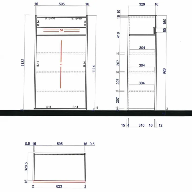 Mobile scarpiera multiuso ingresso 63x114h cm 2 ante 1 cassetto bianco lucido top rovere Noren