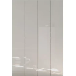Mobile scarpiera multiuso ingresso 126x186h cm 4 ante bianco lucido Roks