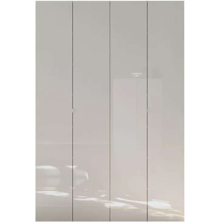 Mobile scarpiera multiuso ingresso 126x186h cm 4 ante bianco lucido Roks