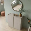 Mobile scarpiera 95x91h cm 2 ante beige cashmere e olmo Melissa