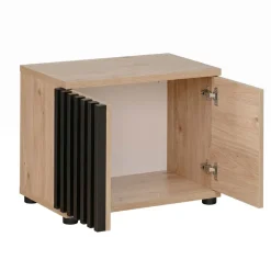 Mobile scarpiera 60x46h cm 2 ante cannettato rovere nero Berlino