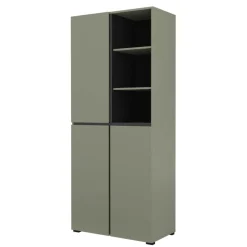 Mobile scarpiera 80x184h cm 3 ante 3 vani a giorno verde Lolla