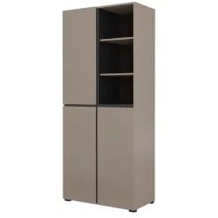 Mobile scarpiera 80x184h cm 3 ante 3 vani a giorno tortora Lolla