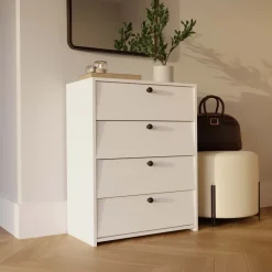 Mobile scarpiera 66x36h cm 4 ribaltine bianco Leaf