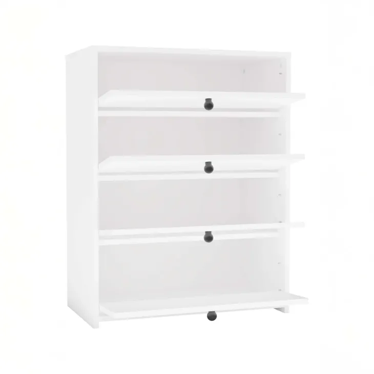 Mobile scarpiera 66x36h cm 4 ribaltine bianco Leaf