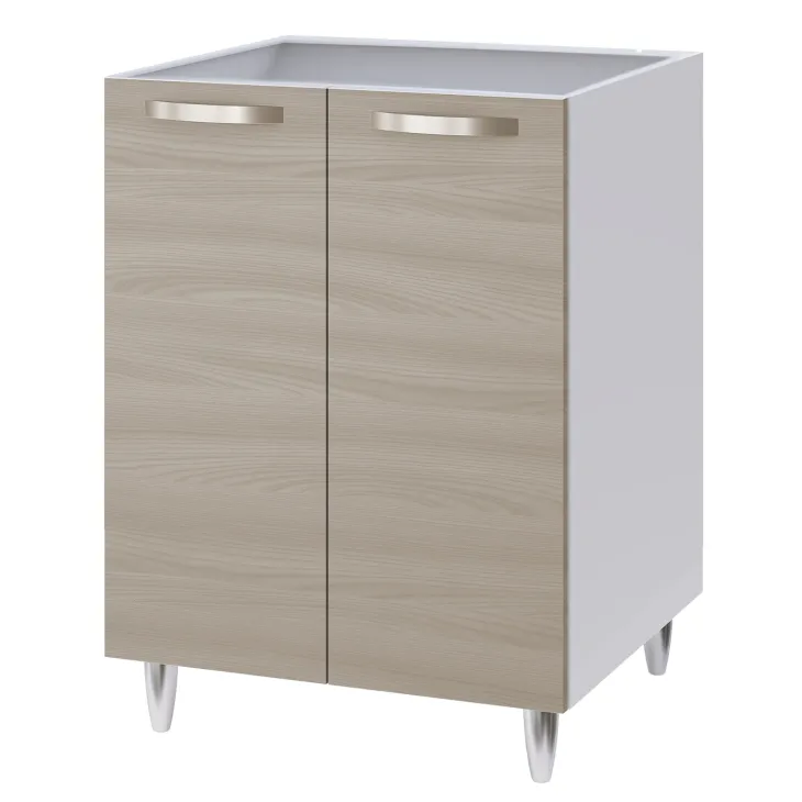 Mobile sottolavello cucina 60x86h cm multiuso con lavello acciaio inox 2 ante rovere olmo Talise