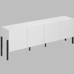 Mobile TV 200x70h cm 4 ante moderno bianco Simple