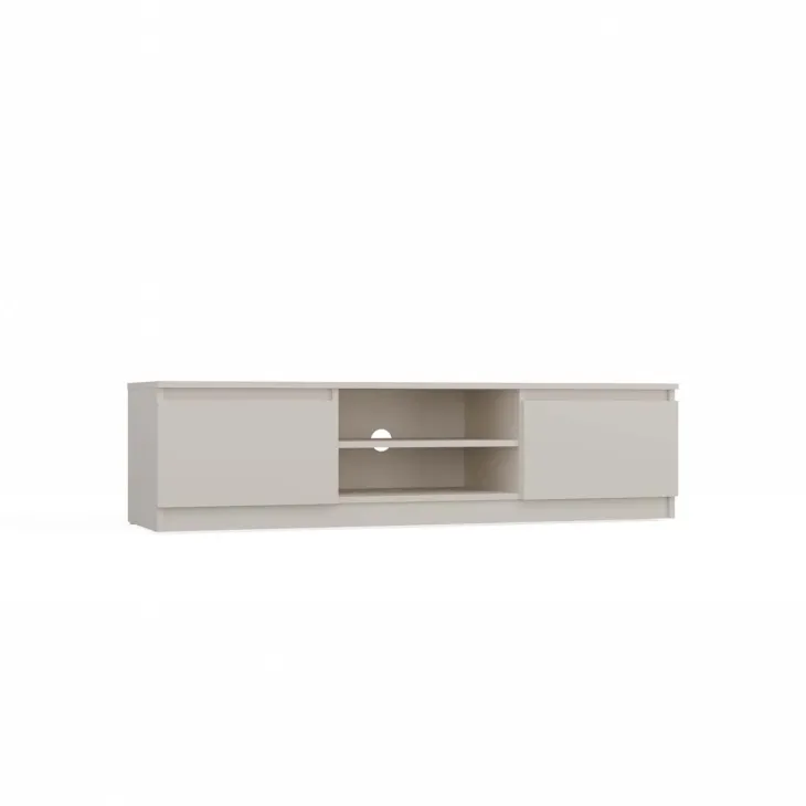 Mobile TV 140x36h cm 2 ante 2 vani a giorno beige cashmere Kitri