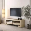 Mobile TV 160x51h cm 2 cassetti rovere Écarté