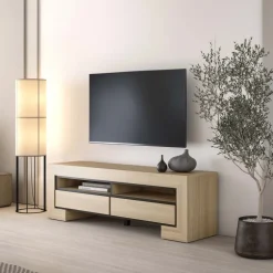 Mobile TV 160x51h cm 2 cassetti rovere Écarté