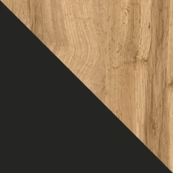 Mobile TV 200x40h cm design rustico cannettato rovere nero List