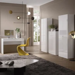 Mobile ufficio multiuso 63x184h cm 2 ante bianco lucido Jobby