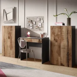 Mobile ufficio multiuso 63x114h cm 2 ante nero pero Jobby