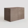 Panca da terra ingresso 63x35h cm 2 ante marrone bronzo Sunset