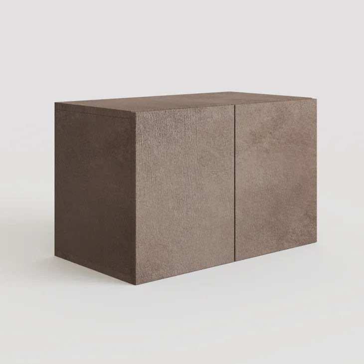 Panca da terra ingresso 63x35h cm 2 ante marrone bronzo Sunset