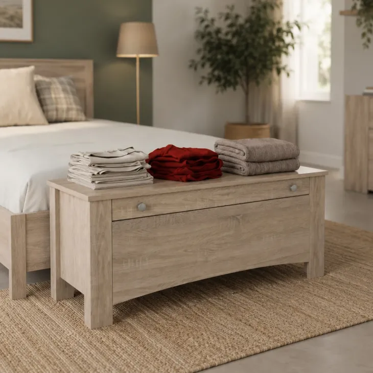 Panca fondoletto 110x45h cm contenitore rovere sonoma Londra