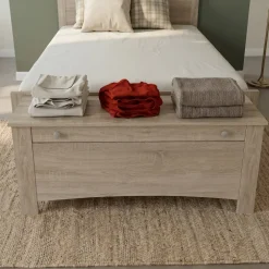 Panca fondoletto 110x45h cm contenitore rovere sonoma Londra