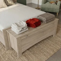 Panca fondoletto 110x45h cm contenitore rovere sonoma Londra
