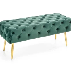 Panca moderna 100x45cm in velluto verde oro Napoleon