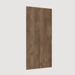 Pannello cannettato a muro 69x138h cm con ganci appendiabiti rovere scuro Sunset Decor