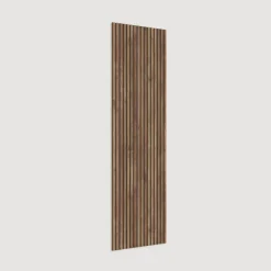 Pannello cannettato a muro 69x240h cm con ganci appendiabiti rovere scuro Sunset Decor