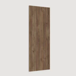Pannello cannettato a muro 69x180h cm con ganci appendiabiti rovere scuro Sunset Decor