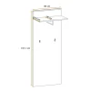 Pannello parete con mensola e appendiabiti 60x157h cm antracite California Gihome®