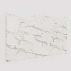 Pannello porta tv 180x100h cm effetto marmo bianco Sunset