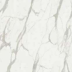 Pannello porta tv 180x100h cm effetto marmo bianco Sunset