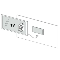 Pannello porta tv 180x100h cm grigio chiaro Sunset