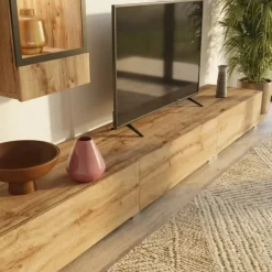 Parete attrezzata moderna 270x176h cm rovere rustico Emotion Gihome®