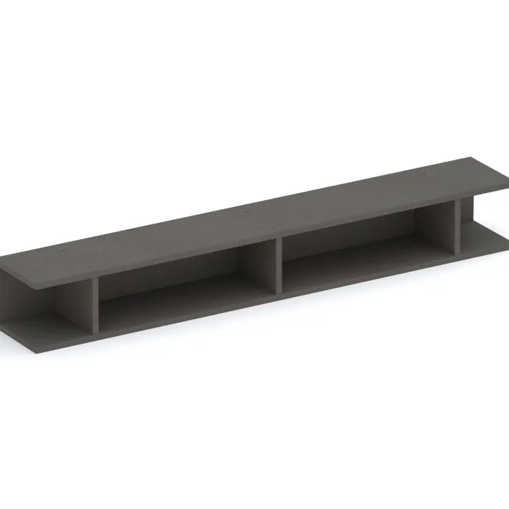 Parete attrezzata sospesa 262x220h cm ossido nero beige cashmere Sunset 1035