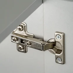 Parete attrezzata sospesa 200x150h cm pannello effetto cannettato grigio perla rovere Luvox