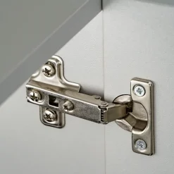 Parete attrezzata sospesa 200x150h cm pannello effetto geometrico grigio perla rovere Luvox