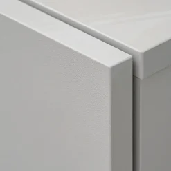 Parete attrezzata sospesa 160x120h cm pannello effetto geometrico grigio perla rovere Luvox