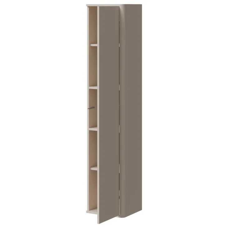 Parete attrezzata sospesa 302x200h cm moderna beige cashmere Bellagio 4