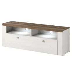 Parete attrezzata 325x206h cm bianco frassinato rovere Paloma 2