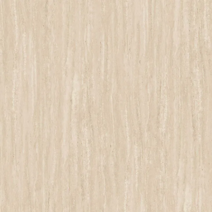 Parete attrezzata 261x186h cm con pannello cannettato effetto travertino beige rovere scuro Sunset Decor 1049