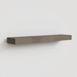 Parete attrezzata 276x265h cm con pannello cannettato ossido marrone rovere chiaro Sunset Decor 1036